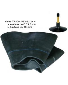 Chambre à air - 8-17.5 (8.00-17 · 8.5-17.5 · 215/75-17.5) - Valve droite TR300 (VS3-21-1)