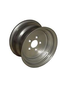 Jante grise nue en acier - 6.00Ix10 H2 / 5 trous - déport ET-4 / entre-axe Ø67x112 / trou de fixation Ø16 / Trou de valve Ø11.3