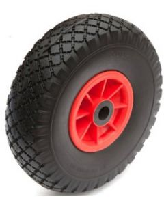 Roue complète INCREVABLE Manutention / Espace vert - 3.00-4 (260x85) / Jante en plastique sans déport (ET0) avec Moyeu à roulement à rouleaux de Ø20x75