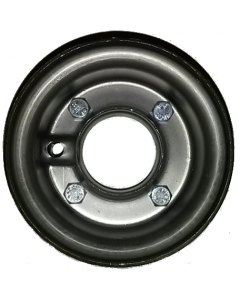 Jante en Acier - 2 parties - 2.10x4 - TT / 4 trous - déport  ET0 / entre-axe Ø51.3x75 / trou de fixation Ø8.0 / Trou de valve Ø11.5