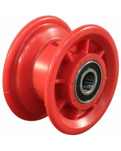 Jante plastique rouge - 2.10x4 - Moyeu roulement à billes Ø20x75 6204 2RS - ET0