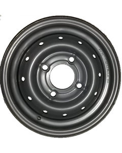 Jante grise nue en acier - 4.50Jx13 H2 TL / 4 trous - déport ET20 / entre-axe Ø85x130 / trou de fixation Ø18.5 / Trou de valve Ø11.3