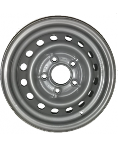 Jante grise nue en acier - 4.50Jx13 H2 TL / 5 trous - déport ET30 / entre-axe Ø66.6x112 / trou de fixation Ø15.5 / Trou de valve Ø11.3