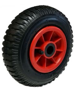 Roue complète GONFLABLE manutention - 2.50-4 (8x2.50-4) - Jante en plastique 1 partie - ET0 - Moyeu à roulement à rouleaux Ø20x75 - CA valve coudée 90/90