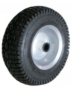 Roue complète GONFLABLE profil gazon - 16x6.50-8 (410x115) TT 4PR - Jante acier 1 partie - ET0 - Moyeu à bagues nylon Ø25x80 - CA valve droite TR13