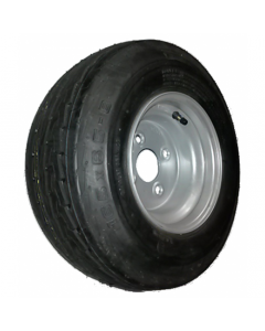 Roue complète remorque - Pneu 16.5x6.50-8 TL 73M (ou 72M) 6PR / 4 trous - déport ET0 / entre-axe Ø58.5x98 / trou de fixation Ø14.0 / Valve TR600HP