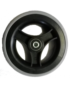 Roue orthopédique INCREVABLE - Bandage Gris caoutchouc - Ø150x33 · 6x1 1/4 -  Moyeu roulements à billes (608 2RS) de Ø8x36