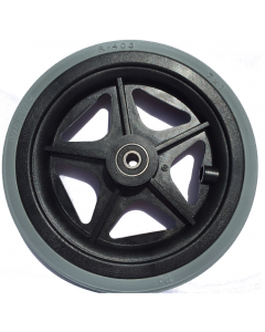 Roue orthopédique INCREVABLE - Bandage Gris Polyuréthane - Ø175x28 · 7x1 -  Moyeu roulements à billes (608 2RS) de Ø8x38