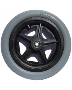 Roue orthopédique INCREVABLE - Bandage Gris Polyuréthane - Ø200x30 · 8x1 1/4 -  Moyeu roulements à billes (608 2RS) de Ø8x38