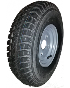 Roue complète remorque - Veloce V-7582 - 4.80/4.00-8 TL 70N 6PR / Jante grise en acier - déport ET0 / entre-axe Ø60x100 / trou de fixation Ø14.0 / Valve TR600 HP (Haute Pression)