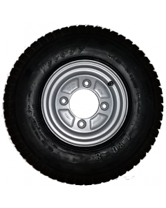 Roue complète remorque - 4.80/4.00-8 TL 70N 6PR / Pneu Deli S-378 / Jante 4 trous - entraxes Ø85x115xØ12.5 - ET0 / Valve TR600 HP