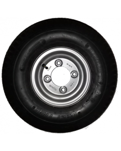 Roue complète remorque 5.70/5.00-8 77M 6PR - Pneu Deli S-378 / Jante 4 trous ET0 - entre-axe Ø60x100 / trou de fixation Ø13.5 / Valve TR13