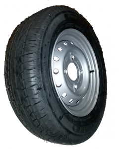 Roue complète remorque - 155/80R13 (155R13) TL 79N / 4 trous Ø57x100xØ15.5 / ET30 / Valve TR413