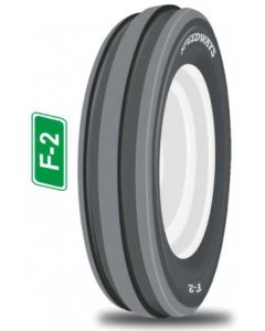 Set (Pneu + Chambre avec valve droite TR13) avant directeur 3 bandes - Speedways F2 - 4.80/4.00-8 (4.00-8) TT 4PR 