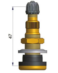 Valve métalique TR618A - Pour trou de jante de 16 mm - Gonflage à l'air ou à l'eau