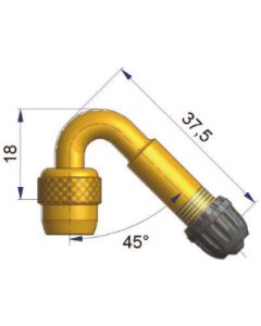 Rallonge rigide coudée à 45°