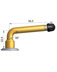Valve vissable simple coude V3.02.20 - R-0750-2 - pour poids lourd - (A=22.5 · B=56.5 · α°=95°)