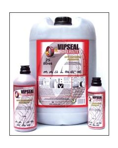 Produit Préventif anti-crevaison Vipseal Rouge - Pour les engins lourd en utilisation hors route et basse vitesse - Bouteille de 1L