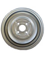 Jante grise nue en acier - 4.00Jx12 H2 TL / 4 trous - ET26 / entre-axe Ø57x100 / trou de valve Ø11.3