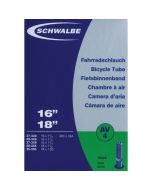Chambre à air SCHWALBE AV4 - 16x1 3/8 (16x1 1/8 · 18x1 1/8 · 18x1.35) - 400x35A [28/37-340/355] - Valve Scharder
