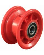 Jante plastique rouge - 2.10x4 - Moyeu roulement à billes Ø20x75 6204 2RS - ET0