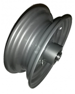 Jante nue routière pour remorque ERKA avec roulement à billes diamètre 12mm et graisseur - 2.50x8 TL - ET0 - Moyeu Ø12x124