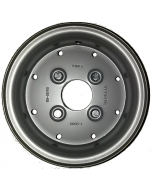 Jante nue routière grise en 2 parties boulonnées - 3.00x8 TT - 4 trous ET0 (sans déport) - Ø60x100xØ13.5