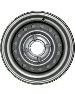 Jante grise nue en acier - 5.00Jx14 (5Jx14) TL / 4 trous - ET0 / entraxe Ø85x130 / trou de fixation Ø18.5 / trou de valve Ø11.3