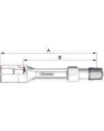 Rallonge de valve - rigide droite - en plastique - longueur totale de 71 mm (42214-68) - avec jupe longue