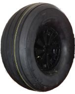 Roue complète GONFLABLE lignée - Pneu Deli S-317 - 18x8.50-8 TL 4PR / Jante plastique avec moyeu pour roulement à billes Ø47x75 / Valve coudée