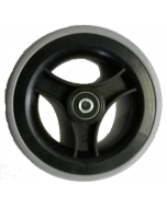 Roue orthopédique INCREVABLE - Bandage Gris caoutchouc - Ø150x33 · 6x1 1/4 -  Moyeu roulements à billes (608 2RS) de Ø8x36