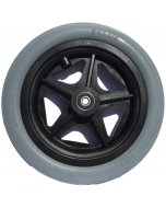 Roue orthopédique INCREVABLE - Bandage Gris Polyuréthane - Ø200x30 · 8x1 1/4 -  Moyeu roulements à billes (608 2RS) de Ø8x38