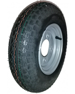 Roue complète remorque -Roue complète remorque - 3.50-8 TL 4PR 46N / Pneu Veloce V-9128 ou Qind QD-715 / Jante acier - déport ET0 / entre-axe Ø85x115xØ12.5 / Valve TR413Ø12.5 / Valve TR413