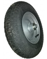 Roue complète à moyeu pour remorque NOVAL - Pneu Mitsutomo KT-928 - 3.50-8 TL 4PR 46N / Jante acier avec roulement à billes et graisseur - déport ET0 / Moyeu Ø12x141 (Roue_complete)