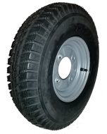 Roue complète remorque - Veloce V-7582 - 4.80/4.00-8 TL 70N 6PR / Jante grise en acier - déport ET0 / entre-axe Ø85x115 / trou de fixation Ø12.5 / Valve TR600 HP (Haute Pression)