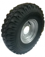 Roue complète remorque - Kenda K385 - 5.00-8 TT 77M 6PR / Jante acier - 4 trous - déport ET0 / entre-axe Ø85x115 /  trou de fixation Ø13.5 / Valve TR413 (de 3/4)