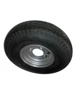 Roue complète remorque - Deli S-378 - 5.70/5.00-8 TL 77M 6PR / Jante acier - 4 trous - déport ET0 / entre-axe Ø85x115 / trou de fixation Ø13.5 / Valve TR413
