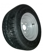 Roue complète remorque - 195/55R10C TL 98/96N / Jante grise en acier - 6.00Ix10 H2 / 5 trous - déport ET-4 / entre-axe Ø67x112 /  trou de fixation Ø16 / Valve TR600HP (de 3/4)