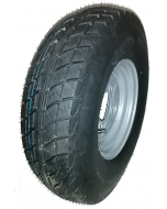 Roue complète remorque avec pneu Sava B61 / Veloce V-7582 / Qind QD-713 / Duro HF-249 (en 72M) - 5.00-10 TL 72N 4PR / 4 trous - ET0 / Ø trou central et entre-axe Ø85x115 / trou de fixation Ø12.5 / Valve droite TR13