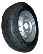 Roue complète remorque - 165/70R13 TL 79T / 4 trous - déport ET20 / entre-axe Ø85x130 / trou de fixation Ø18.5 / Valve TR413 (de 3/4)