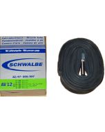 Chambre à air Schwalbe AV12 - 26x1 1/4 > 26x1.75 - [47-559/571 · 37/44-584 · 32/44-590 · 32-597] - 650x45C /35B /42B /32A /35A /42A - Valve droite Schrader (tubes)