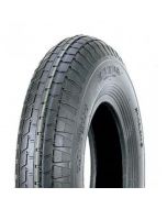 Roue complète gonflable - 4.80/4.00-8 TT 4PR - pneu Starco WB-04 / Jante plastique noire avec moyeu roulement à rouleaux Ø25x75 / Valve coudée TR87